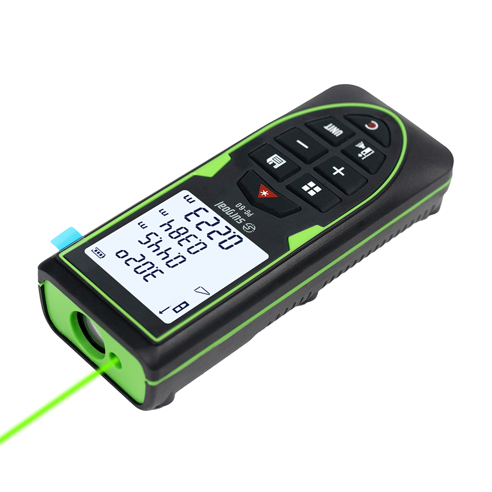 Industrial Laser Training - เครื่องวัดระยะด้วยเลเซอร์สีเขียว 120 เมตร พร้อมระบบวัดระดับดิจิตอลและสายวัดเลเซอร์แบบชาร์จไฟได้