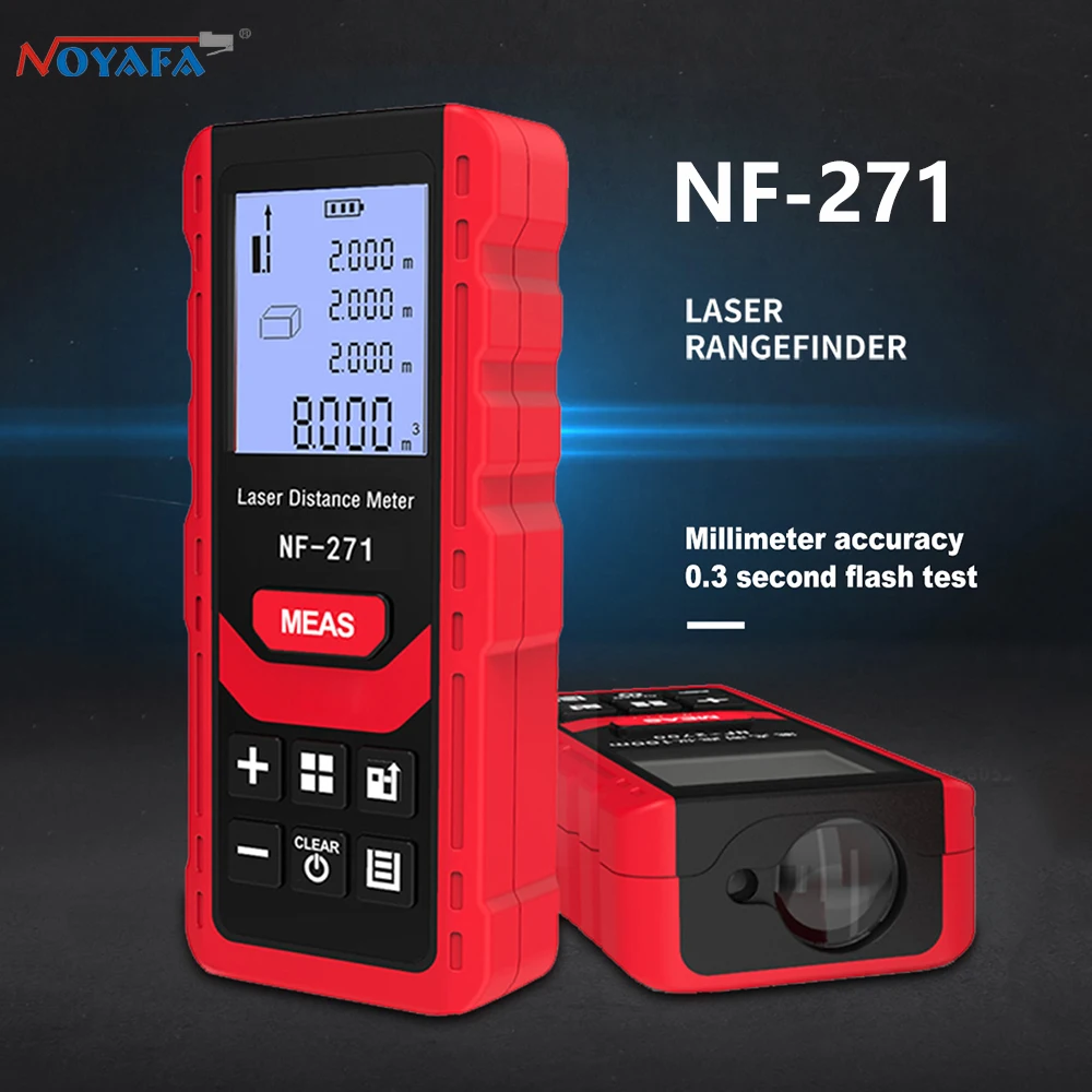 Industrial Laser Training - Noyafa เครื่องวัดเมตรเลเซอร์ NF-271 40ม. 80ม. เครื่องมือวัดระยะแบบเทปไม้บรรทัดดิจิตอลเครื่องมือทดสอบ