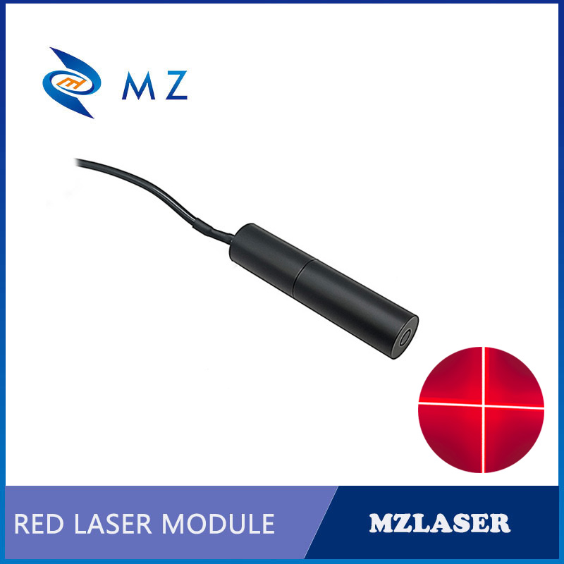 Industrial Laser Supply - โมดูลเลเซอร์ไดโอดกากบาทแดง 650 นาโนเมตร D16 มม.เกรดอุตสาหกรรมขนาดกะทัดรัดพร้อมอะแดปเตอร์ 5V