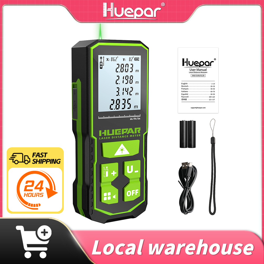 Industrial Laser Training - Huepar เลเซอร์ Rangefinder ดิจิตอลเลเซอร์วัด 60M 100M