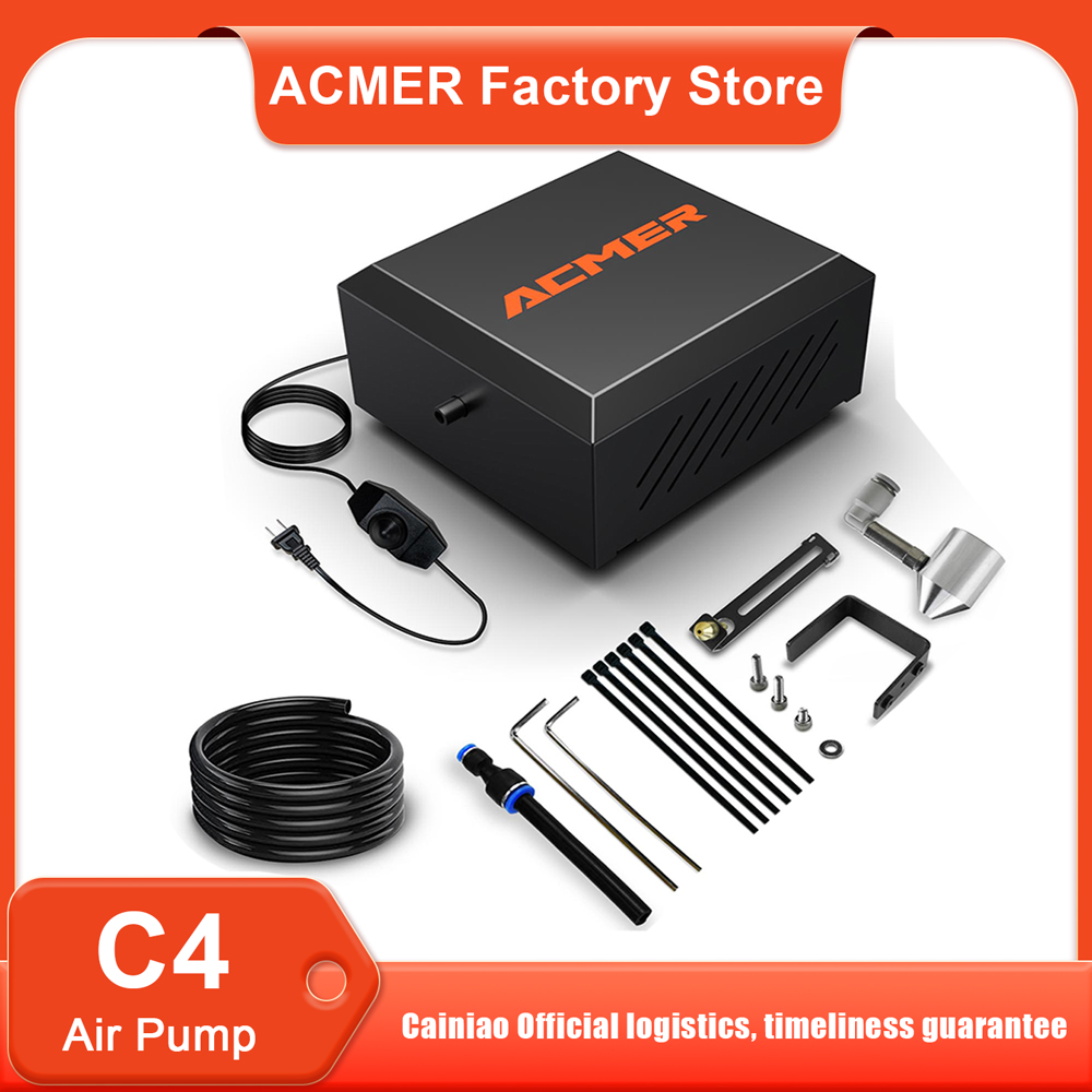 Air Assist Pump Laser - ACMER C4 เลเซอร์แอร์แอสสิท ปั๊ม ปั๊มปรับแรงลมได้สำหรับการแกะสลักด้วยเลเซอร์ CNC