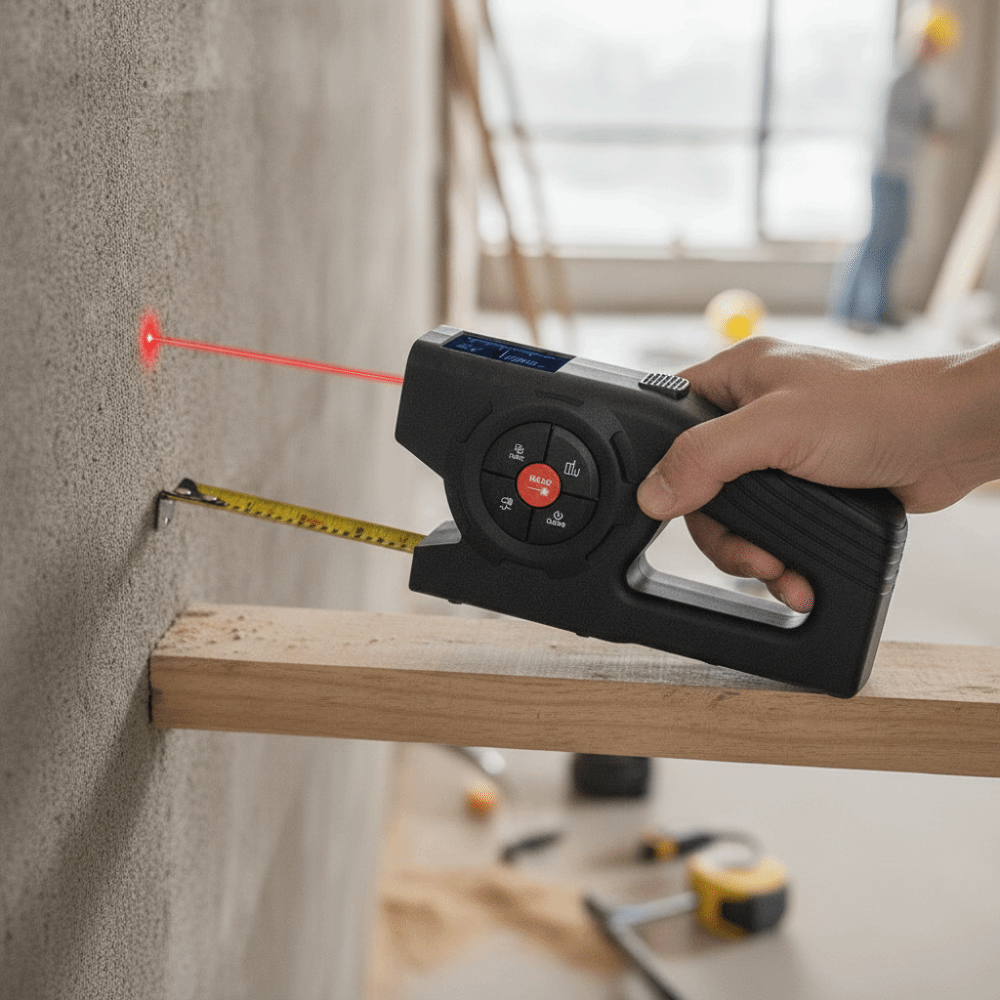 เครื่องวัดระยะเลเซอร์ 3-in-1 แ - Industrial Laser Tape Measure บทวิจารณ์และราคา