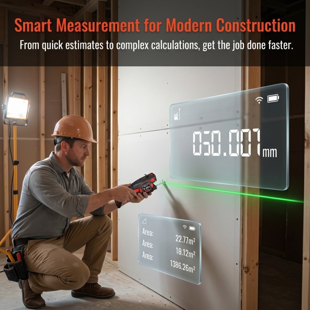 เครื่องวัดระยะเลเซอร์ 3-in-1 แ - Industrial Laser Tape Measure บทวิจารณ์และราคา