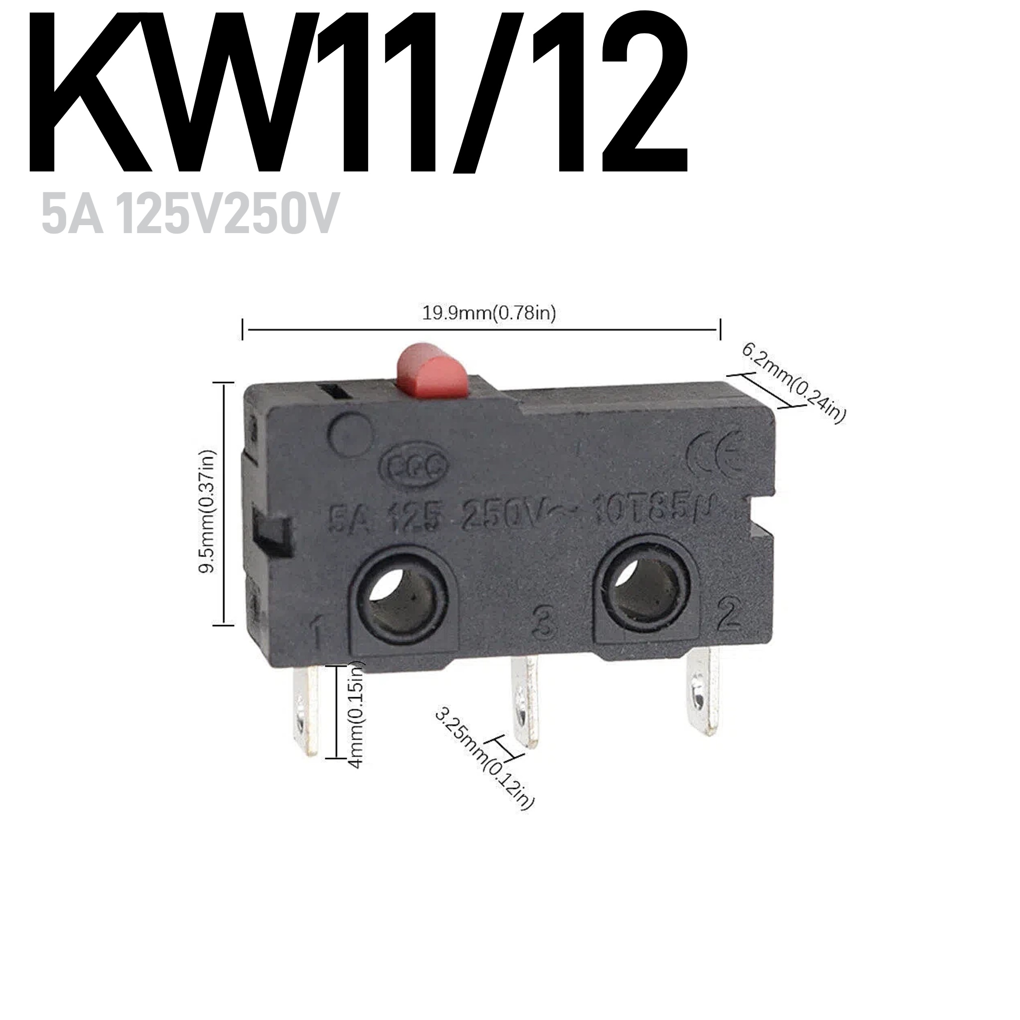 5-10-30 ชิ้น 5A 125V250V KW12  - Limit Switch Cnc บทวิจารณ์และราคา