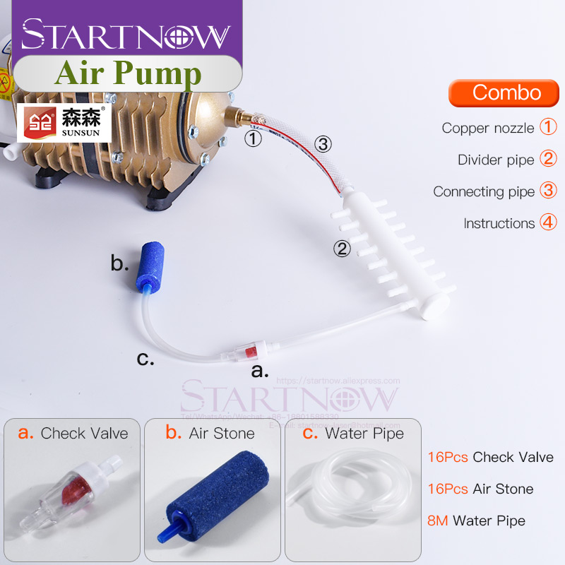 ปั๊มลมแม่เหล็กไฟฟ้า SUNSUN รุ่ - Air Assist Pump Laser บทวิจารณ์และราคา