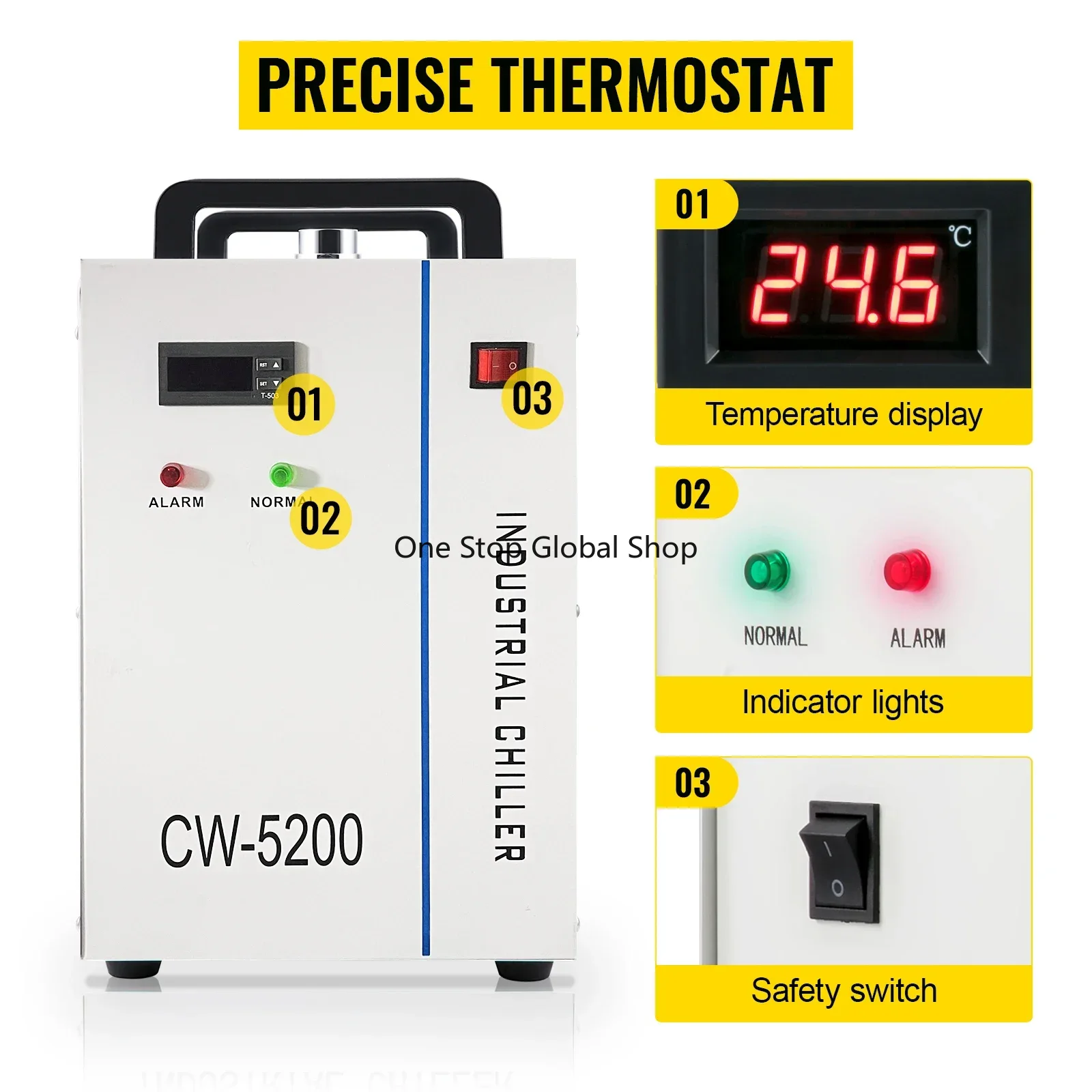 เครื่องทำความเย็นน้ำอุตสาหกรรม - Laser Chiller Water Cooler บทวิจารณ์และราคา