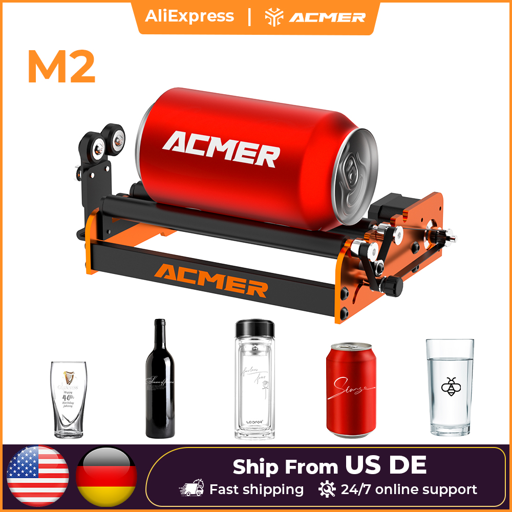 Acmer เครื่องแกะสลักเลเซอร์โรต - Air Assist Pump Laser บทวิจารณ์และราคา
