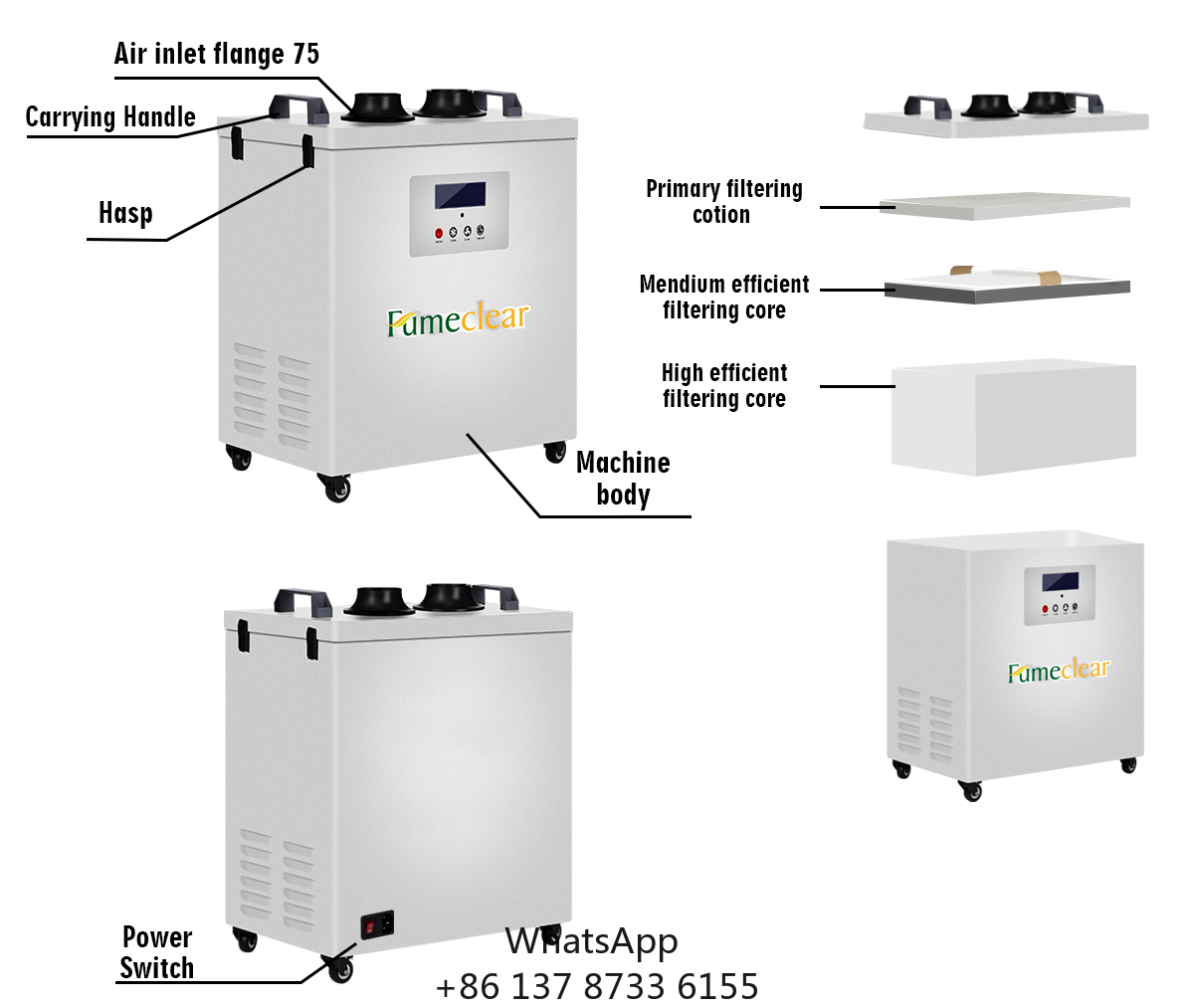 เครื่องดูดควันแบบพกพาที่ได้รับ - Industrial Laser Fume Extractor บทวิจารณ์และราคา