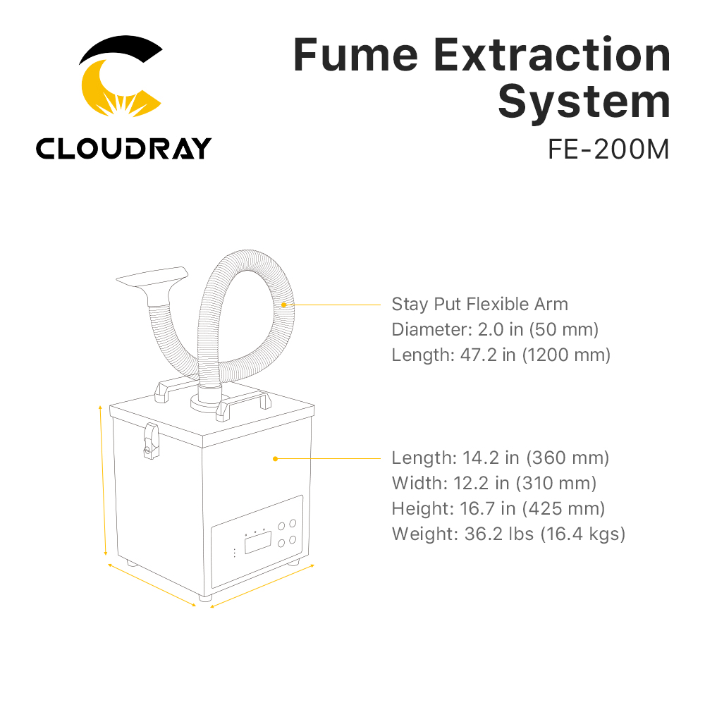 ระบบดูดควัน Cloudray รุ่น FE-2 - Industrial Laser Cutting บทวิจารณ์และราคา